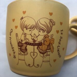 Vintage Precious Moments Friendship Mug with Lid Coaster